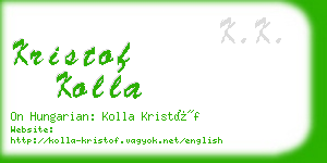 kristof kolla business card